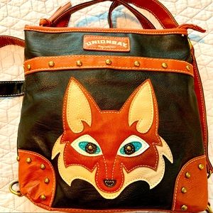 Union Bay Faux Leather Convertible Fox Bag